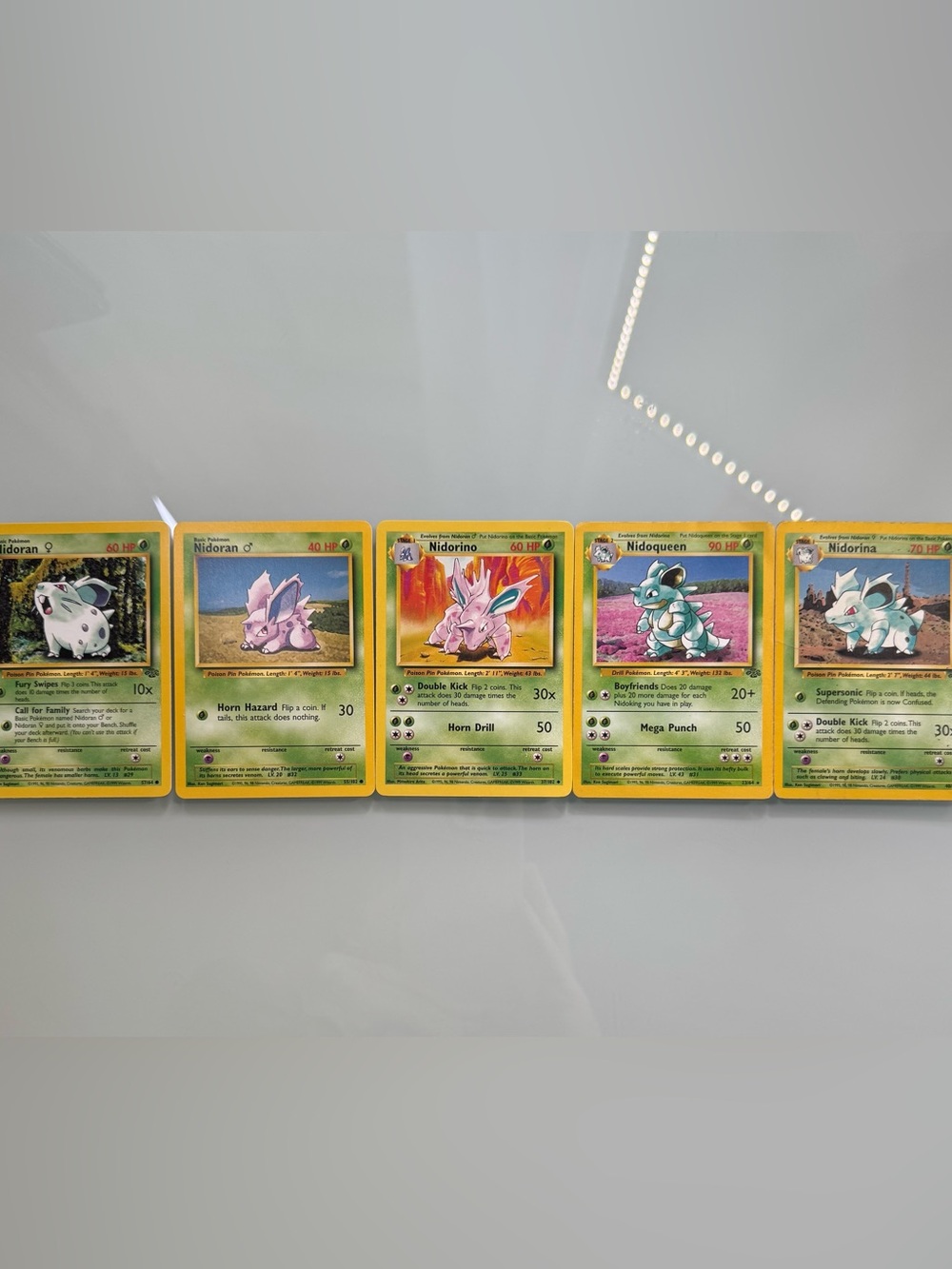 Nidoran Evolution Set Vintage Pokemon Jungle Era